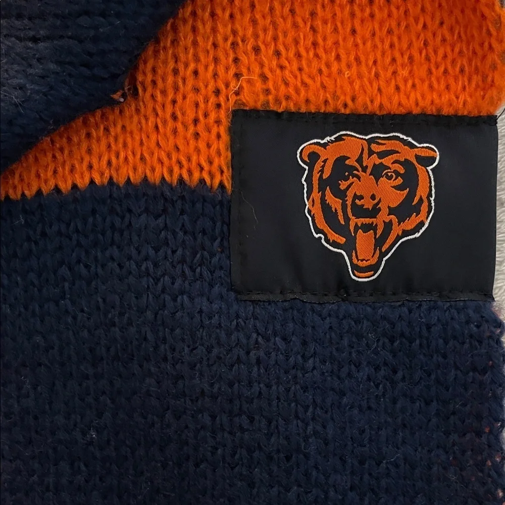 NFL Chicago Bears Orange and Blue Striped Infinity Knit Scarf